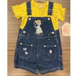 Vintage Precious Moments Denim short Overall Set – 18M– NWT